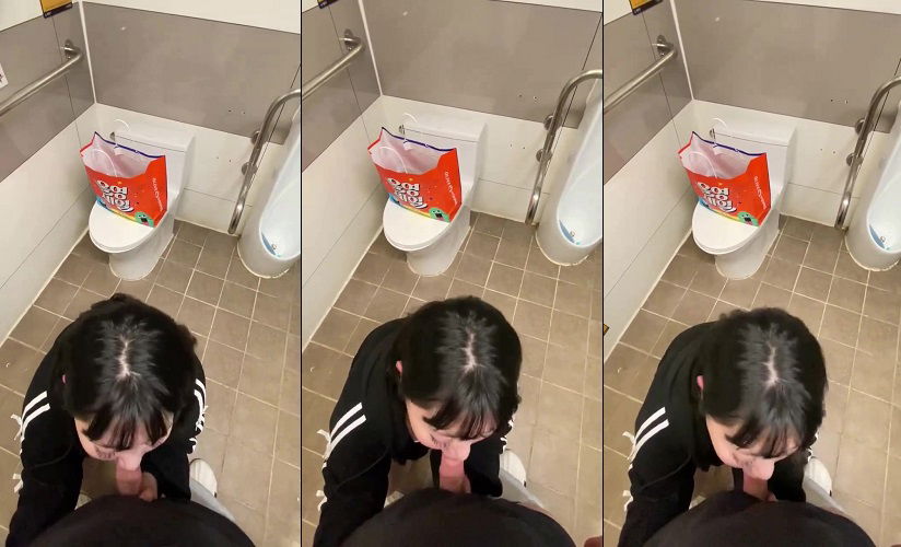 Clip: Lén lút trong nhà vệ sinh nam siêu thị em mút chùn chụt như chết đói - Clip Hot Việt