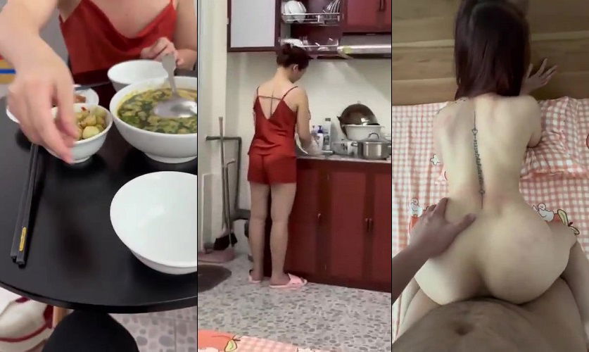 Clip: Vlog của anh grab được em gái mời qua ăn trưa rồi ăn luôn em - Clip Hot Việt