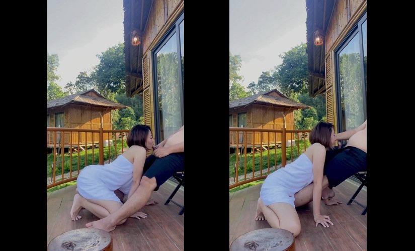 Clip: Em gái dâm quỳ gối bú mút ở ban công homestay - Clip Hot Việt