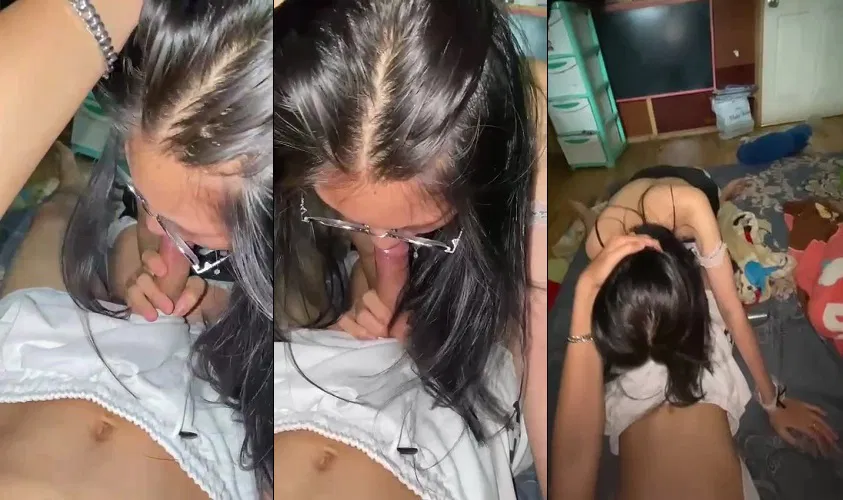 Clip: Cô bạn thân kính cận chăm ngoan học giỏi em mới tập bú cu - Clip Hot Việt