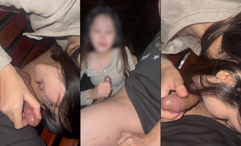 Clip: Giữa công viên mà em sinh viên xinh xắn cởi quần anh bú cu như chỗ không người - Clip Hot Việt