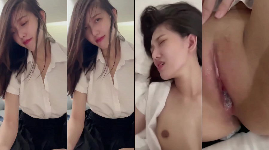 Clip: Em nhân viên văn phòng cực phẩm xuất rồi mà anh còn cố nhấp tinh sủi cả bọt trong bướm em - Clip Hot Việt