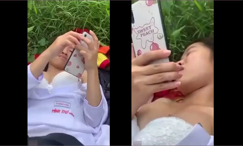 Clip: Khám phá cơ thể em nữ sinh Thanh Hóa ở vườn vắng - Clip Hot Việt